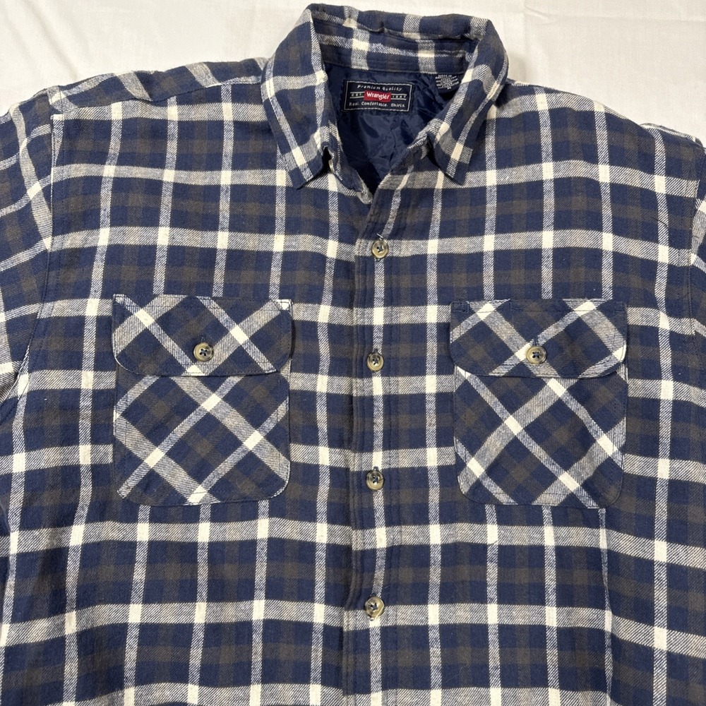 JACKET SHACKET Wrangler Mens Medium Flannel Insulated Quilted